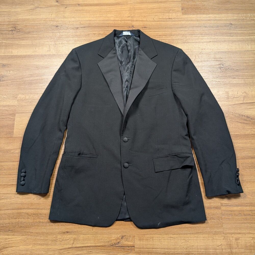 Vintage Polo Ralph Lauren Blazer Jacket Mens 40 Black Wool 2-Button USA Made